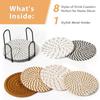 8/10 Pcs Braided Drink Coasters Cotton Rope Hot Pads Dinner Plate Mat Set  Farmhouse