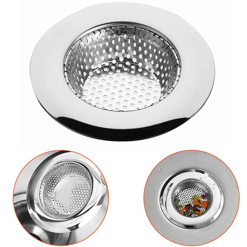 Kitchen Sink Filter Stainless Steel Mesh Sink Strainer Filter Bathroom Sink Strainer Drain Hole Filter Trap Waste Screen