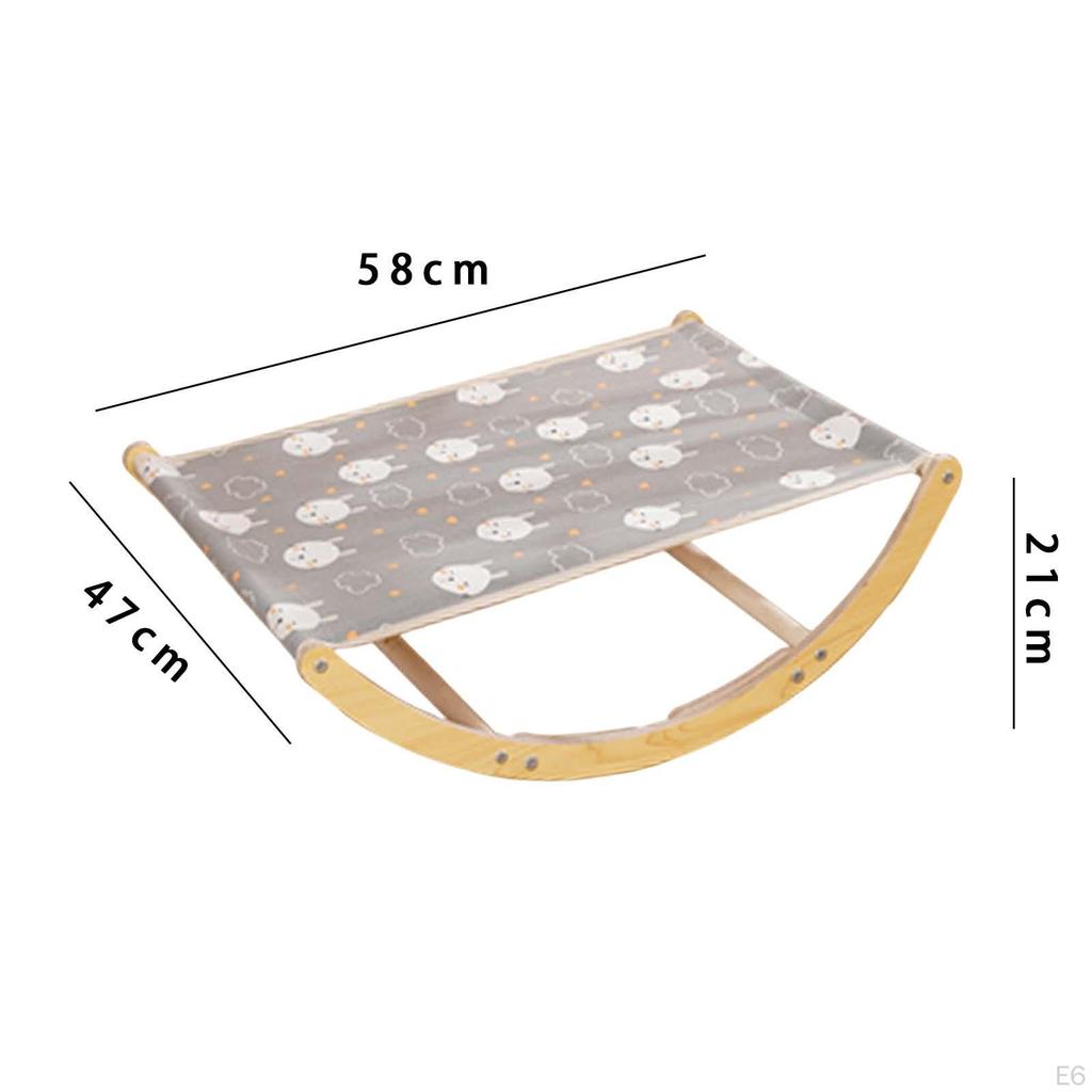 Cat Hammock Bed, Couch Bed Removable, Pet Resting Modern, Wooden Detachable