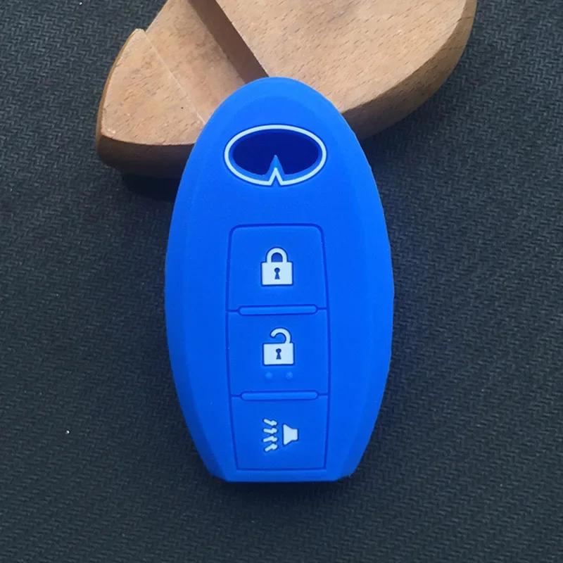 3 Buttons Silicone Car Key Case Cover Fob Remote Shell Protective Case For INFINITI EX FX QX JX Key Cover
