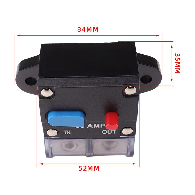 50A-300A Resettable Circuit Breaker 12V-48V Self Recovery Circuit Breaker Reset Button for Car Audio and Amps Protection Circuit Breaker 6