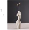 Human Body Shape Ceramic Sculpture Vase - White Decor Art Piece