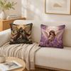 Angel Wing Divine Guardian Cushion Cover Double-Sided Plush Sofa Cushion Covers Organic Breathable Invisible Zipper