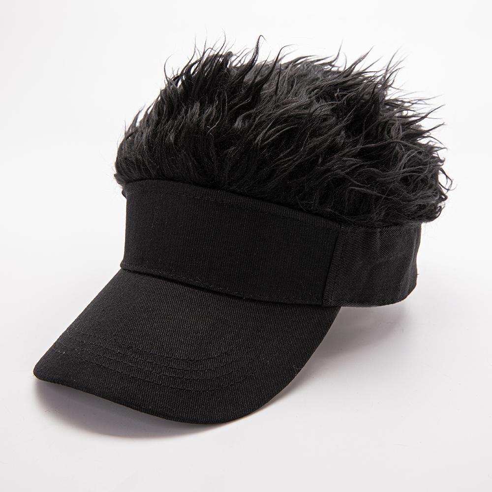 Adjustable sun wig hats for women and men, hip-hop sun visors