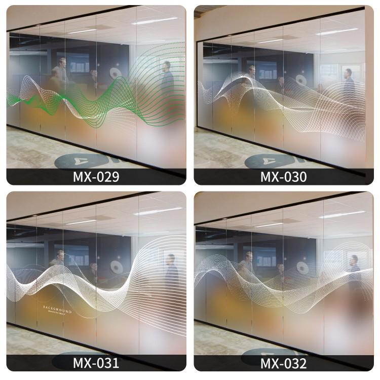 Gradient Frosted Glass Film: Semi-Transparent Office Partition Sticker.