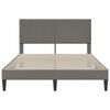 Bed Frame with Headboard Light Grey 120 x 190 cm Cord Fabric
