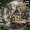 Metal Wall Sign Magic Deer Christmas Art Home Decor 20x20 Cm