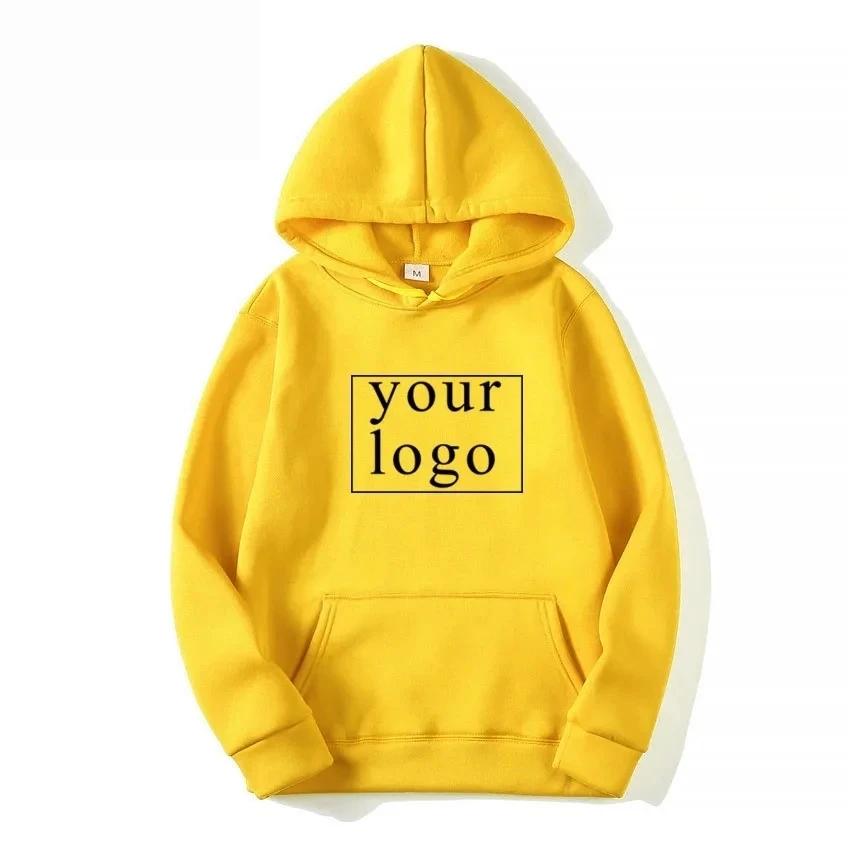 2024 Man Woman Casual Custom Printed Text DIY Hoodie Customized Logo Personalized Hoody Custom Hoodies Text Logo Sweatshirt