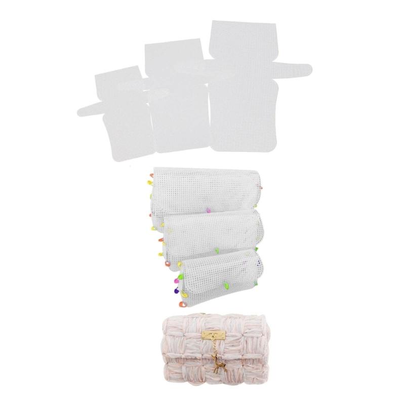 Mesh Acrylic Canvas Sheets Set for Embroidery and DIY Crochet Weaving Crossbody Bag Purse Making Craft Projects Kits