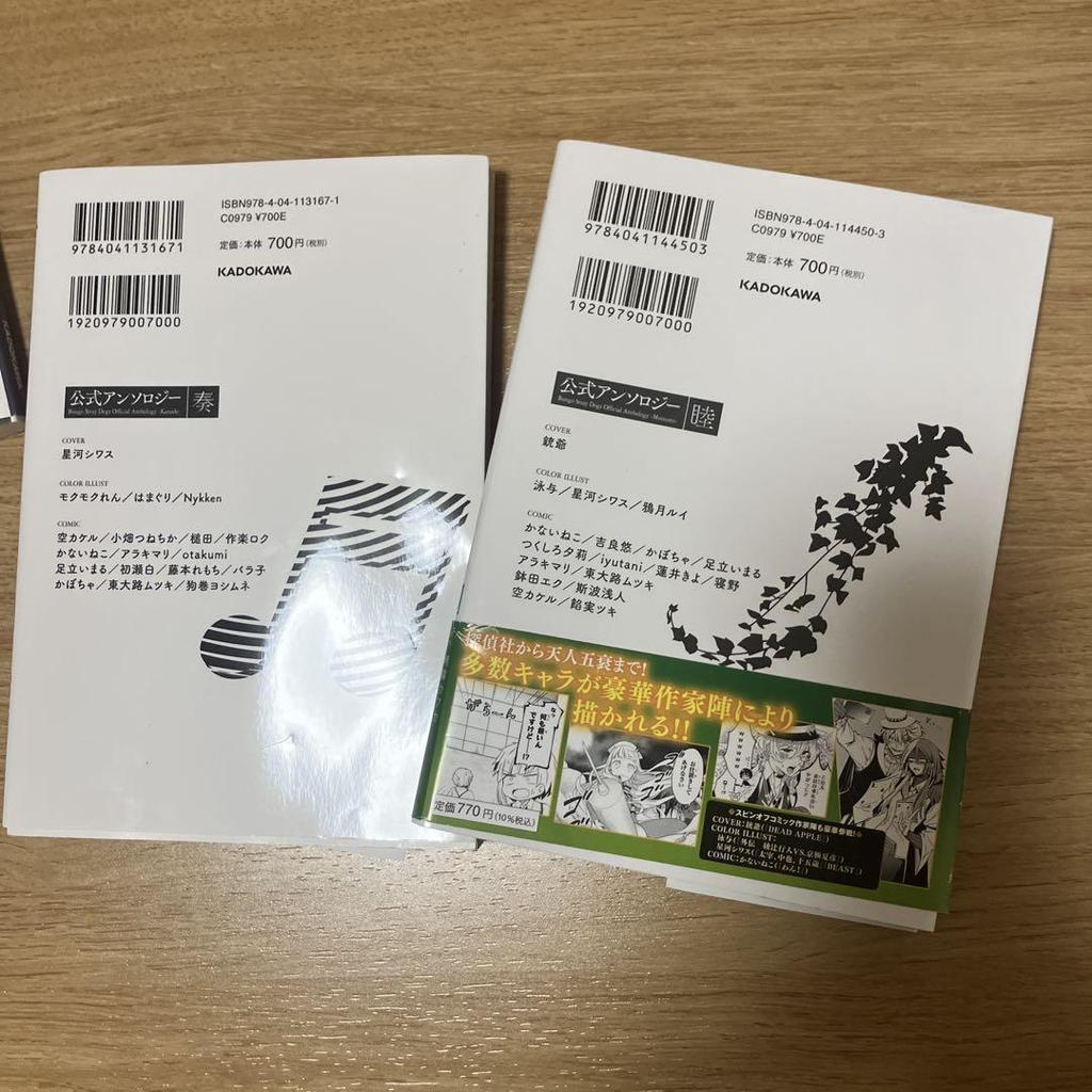 [USED] Bungo Stray Dogs manga, art book, and novels all bundled together with a bookmark!