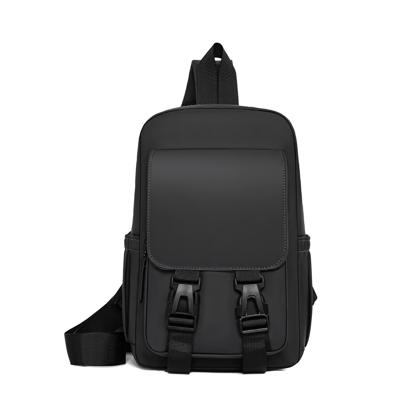 Men s Chest Bag Business Large Capacity Multi-function Crossbody Bag чёрный
