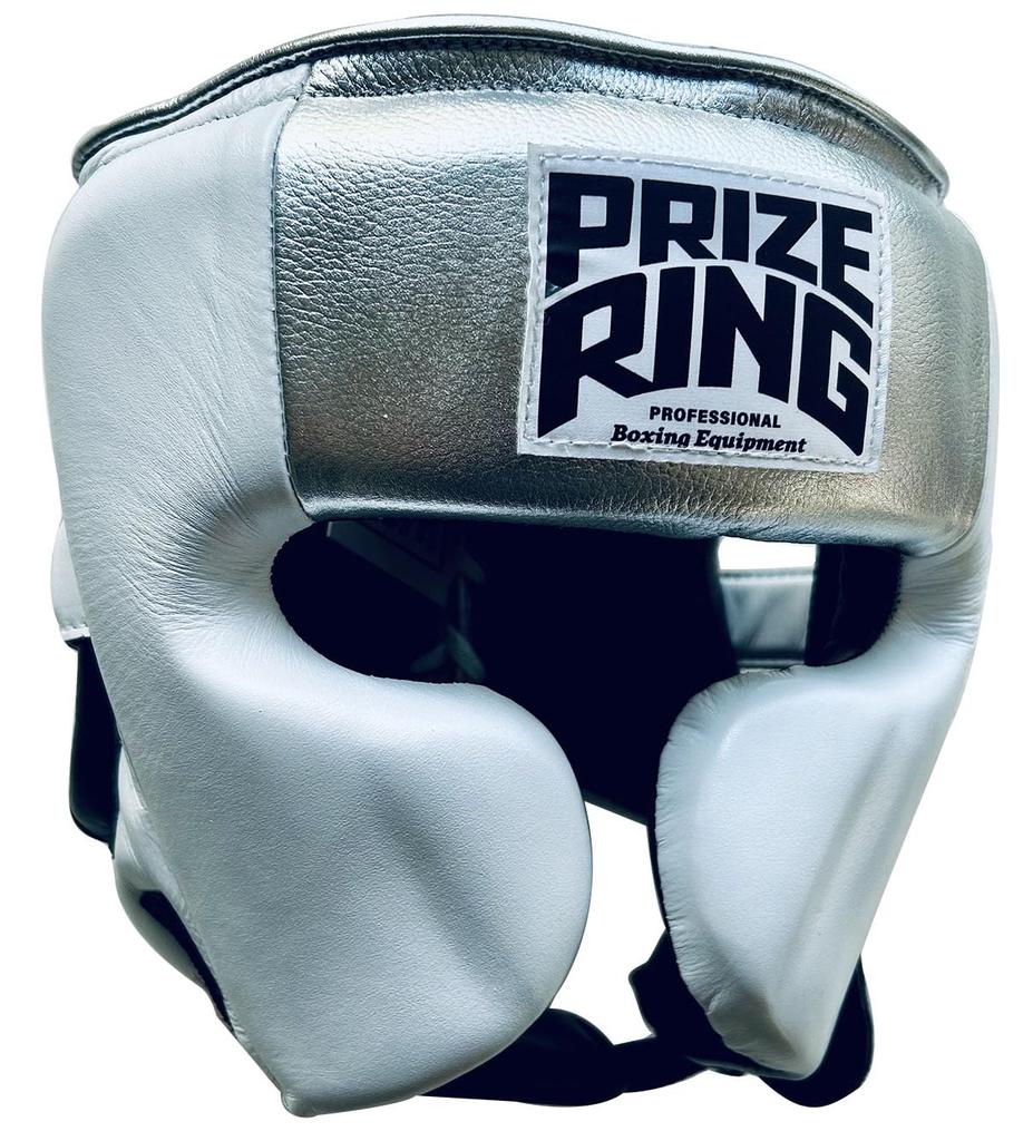 PRIZE RING Headgear L Size "Pro-training" White/Silver