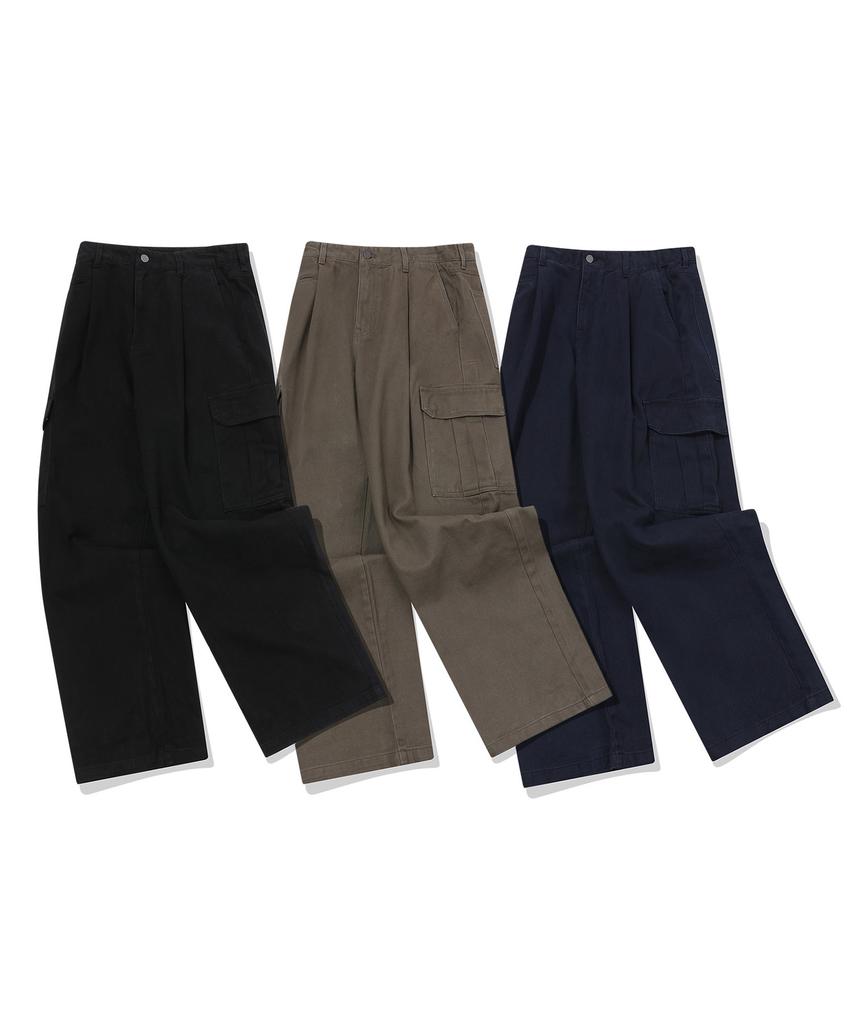 BEENTRILL Essential Twill Cotton Cargo Pants (Light Indigo)