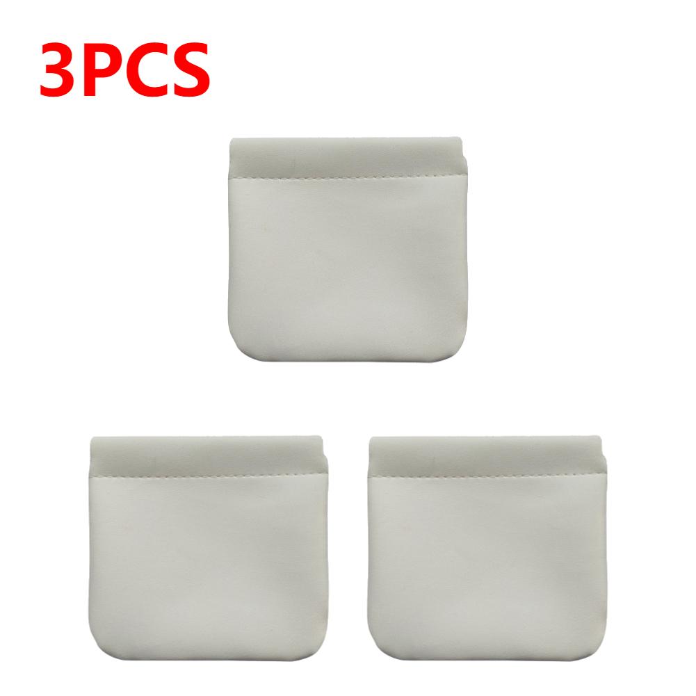 PU Leather Cosmetic Pouch Jewelry Storage Bag Self-Closing Portable Travel Bag Versatile Headphones Keys Storage Organizer Purse