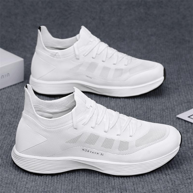 

Мужская обувь лето новая уличная легкая обувь для хайкинга дышащая обувь из сетки с плетением муха мужская обувь для хайкинга на толстой подошве износостойкая 44 белый