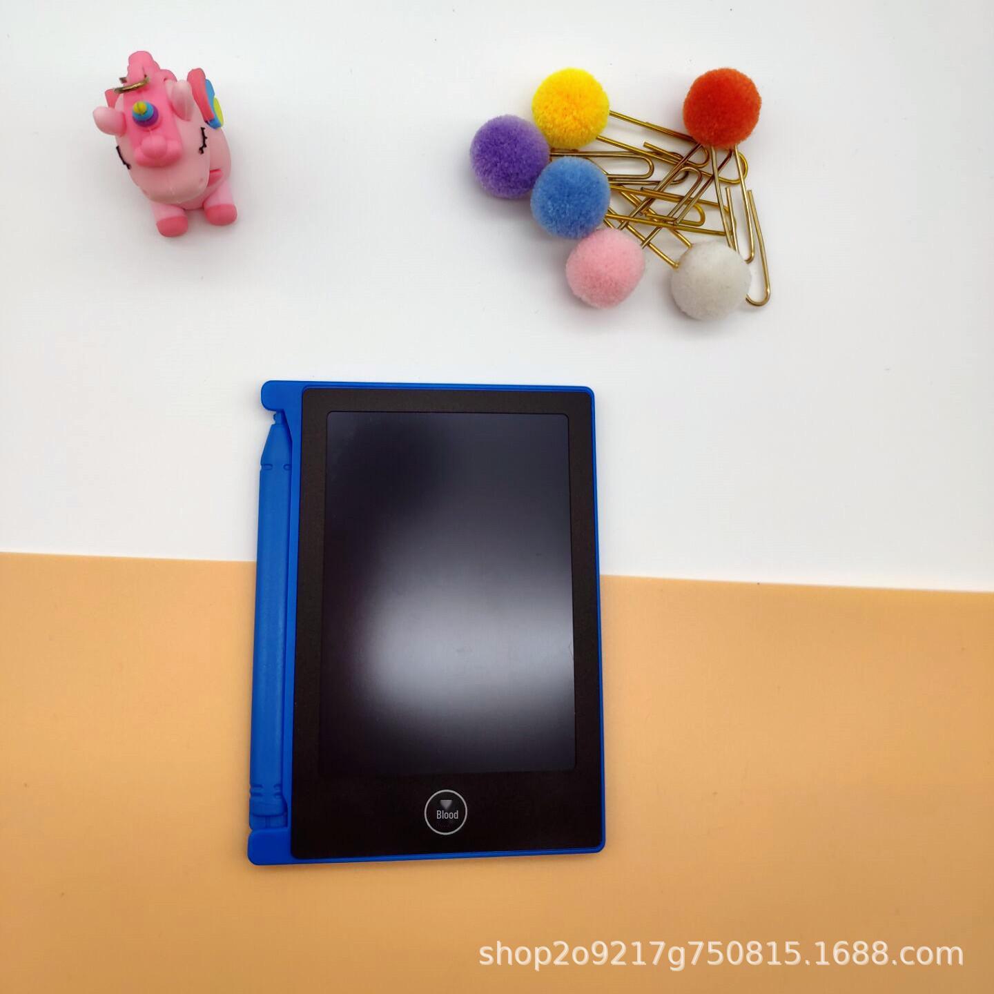 

Доска для письма с ЖК-дисплеем для учащихся - 4,4-дюймовая электронная доска для сообщений и граффити для каллиграфии и дошкольного образования небесно-голубой