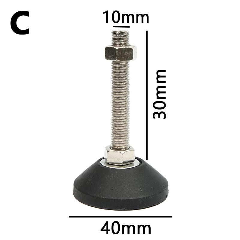 M8 M10 M12 Adjustable Leg Thread Type Adjustable Levelling Feet Swivel Base Articulating Leveling Legs Furniture Support Leg New