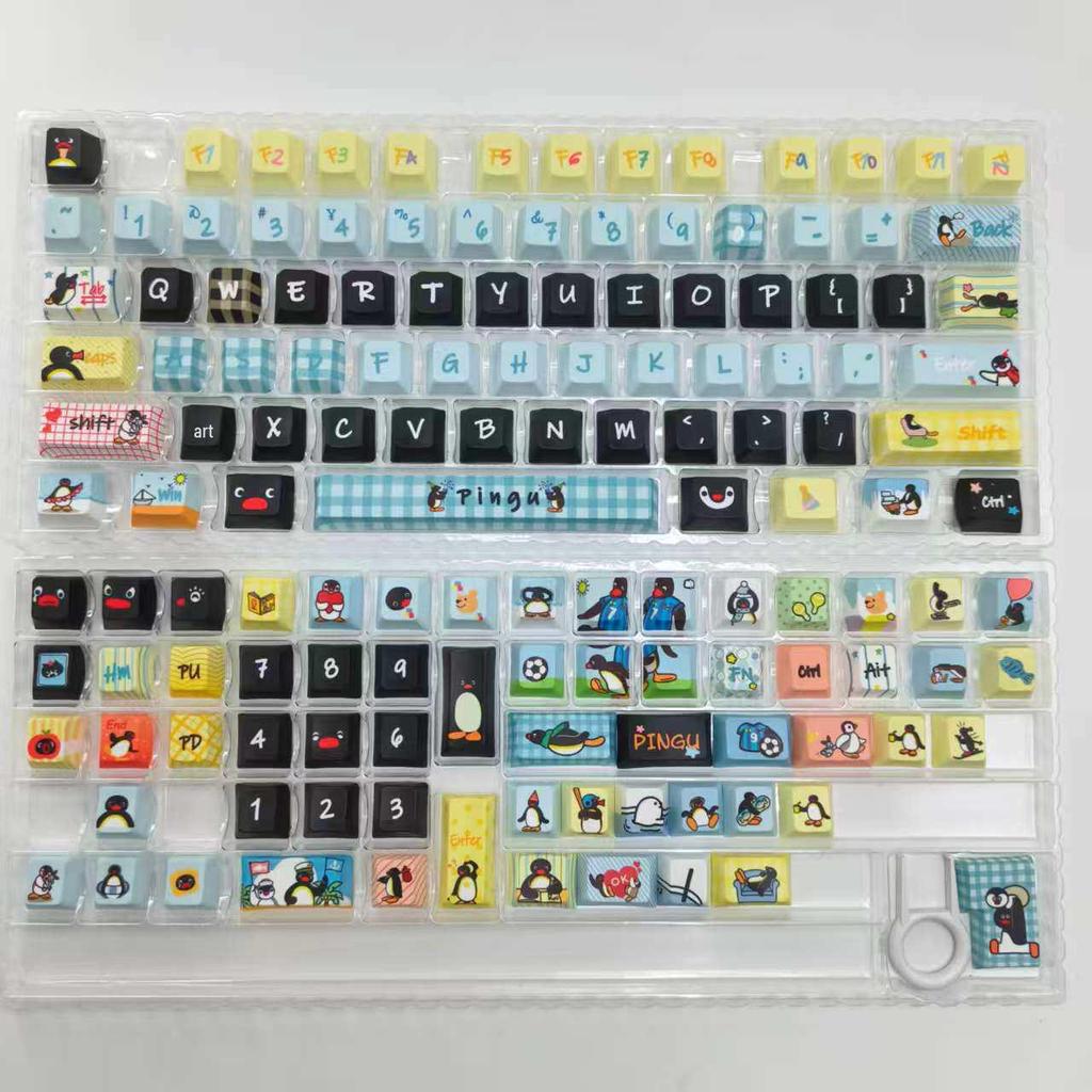 Pingu Keycaps DIY Cute Cartoon Girl for Mechanical Keyboards (87/98/108 Keys)