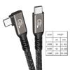 Angled Type C Cable 8K Display, Fast Charging & Data Line Durable Aluminum Alloy, Nylon Braided Cord 240W48V5A