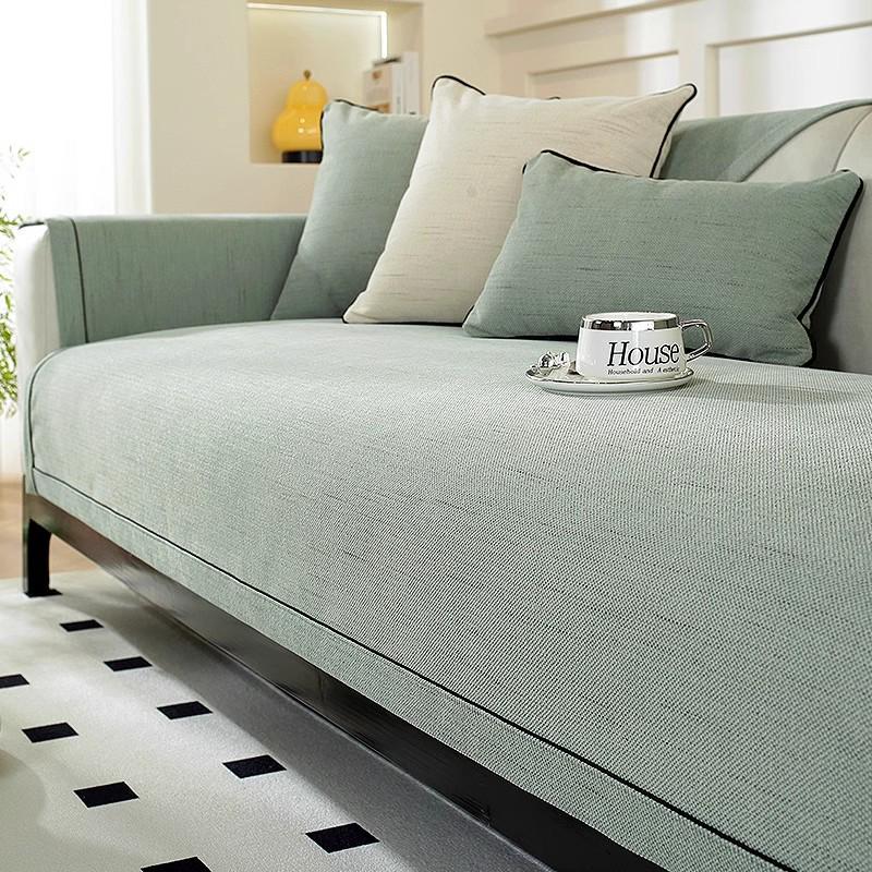 Helårs Chenille Sofapute & Sklisikkert Trekksett