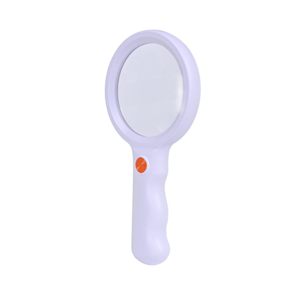 XT‑6904 HD Handheld Magnifying Glass with 30 LED Beads & Adjustable Three-Color Light