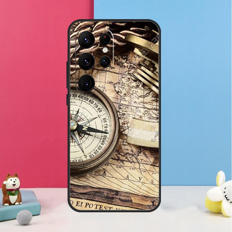 

Compass Case For Samsung Galaxy S25 Ultra S20 S21 S22 S23 S24 Plus S9 S10 S24 FE Back Cover Shell Galaxy S25Ultra
