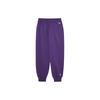MLB New York Yankees Logo Fleece Elastic Waistband Cuffed Sweatpants Unisex Bottoms Purple 3APTV0236-50VOS