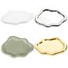 2PCS Artistic Ceramic Trays with Cloud Shape for Modern Home Enhancement and Photo Event Blending Seamlessly Anywhere