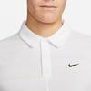 Nike Polo Shirts Men's White Polo Collar Moderate Straight Fit DV7907-100