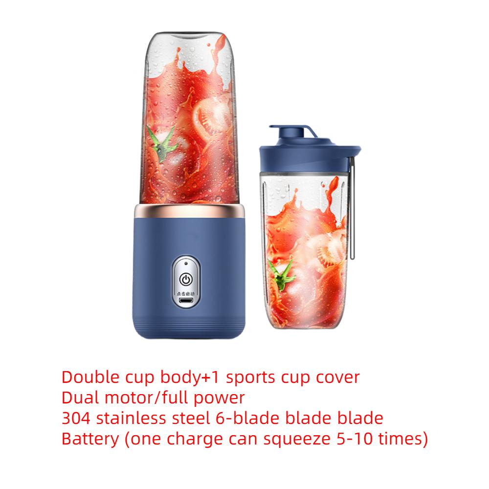 Double Cup Multifunction USB Fruit Mixers Juicers Portable Electric Juicer Blender Fruit Juicer Cup Food Milkshake Juice Maker