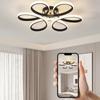 Modern LED Ceiling Light 30CM June Flowers Black And White For Bedroom Living Room Restaurant Hotel Interior Lighting Fixtures