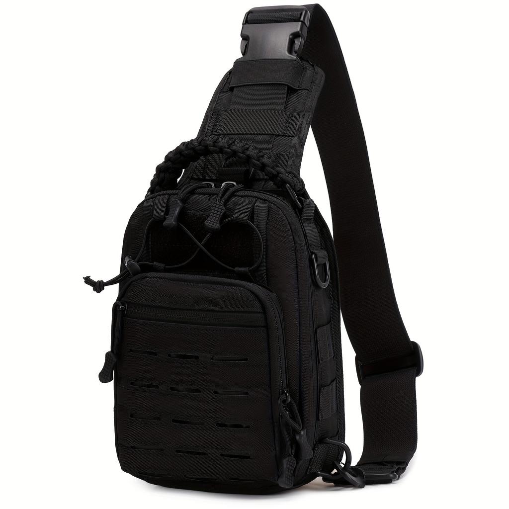 1-teilige Herren-Umhängetasche, verstellbare taktische Brusttasche, wasserdichte tragbare Brusttasche, perfekt für Reisen, Camping, Outdoor-Sport