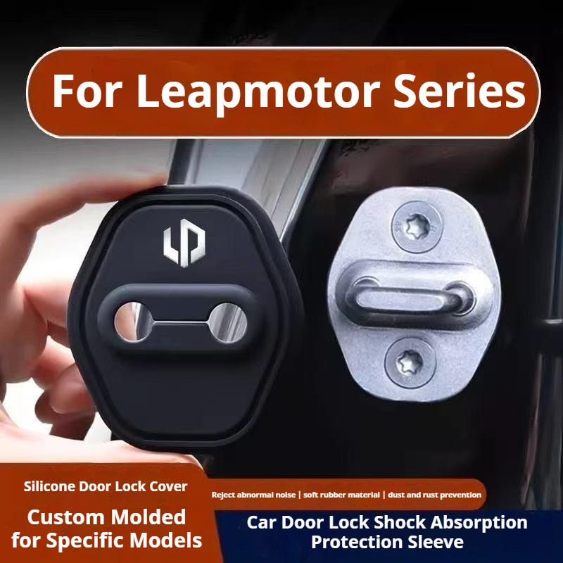 For Leapmotor B10 B01 C10 C01 C11 C16 T03 Car Silicone Door Lock Cover Anti Vibration Buffer Pad Protective Accessories