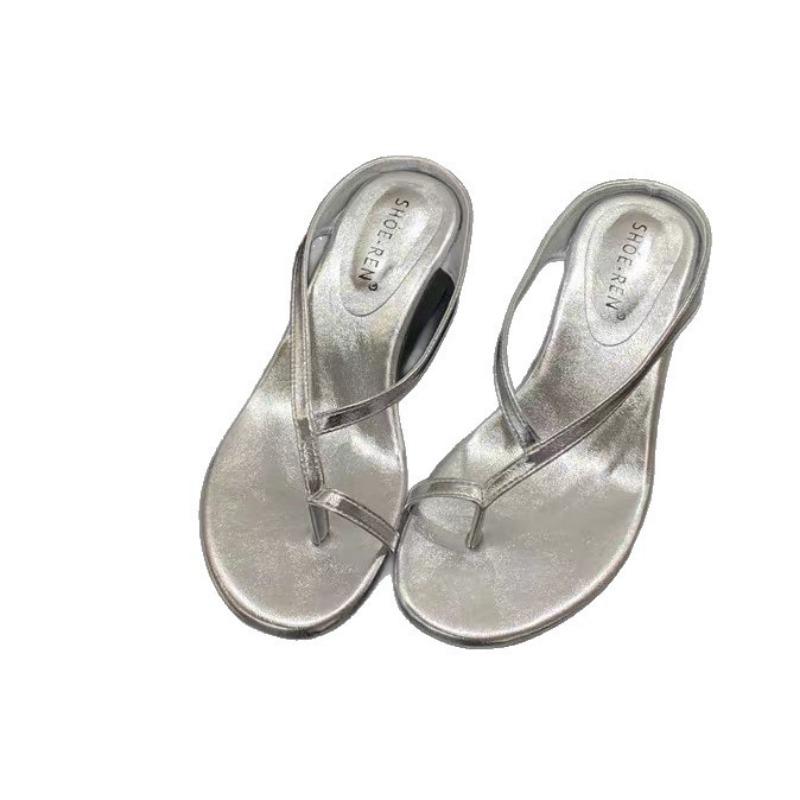 Retro One-pedal Cool Slippers, Fashionable Low-heeled Casual One-word Slippers for Summer Wear