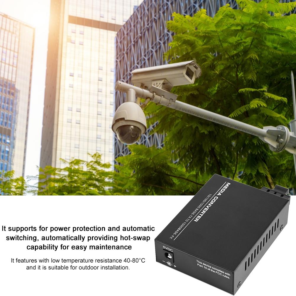 Carrier Class Gigabit Dual Fiber Single Mode SC Fiber Optic Transceiver Converter