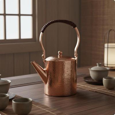 Handmade Copper Kettle Vintage Style Tea Thickened Body Stovetop Pot Original