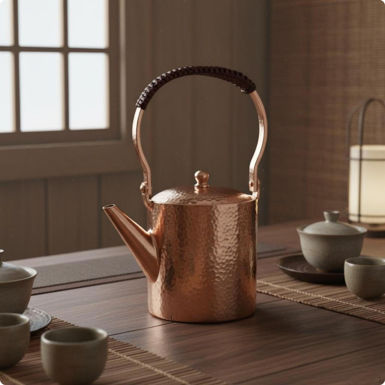 Handmade Copper Kettle Vintage Style Tea Thickened Body Stovetop Pot Original Original