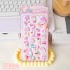 3D Bunny Cat Squishy Stickers Diy Scrapbook Water Bottle Decals Cute Stress Ease Peach Stickers For Kids Good Gift
