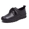Leather Soft-soled Lace-up Single Shoes Women's New First-layer Cowhide Flat-soled Mother Shoes Casual Shallow Mouth Non-slip Maternity Shoes Summer