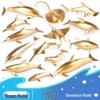 Gold Solid Ocean Dolphin & Marine Life Model - Children's Cognitive Ornament