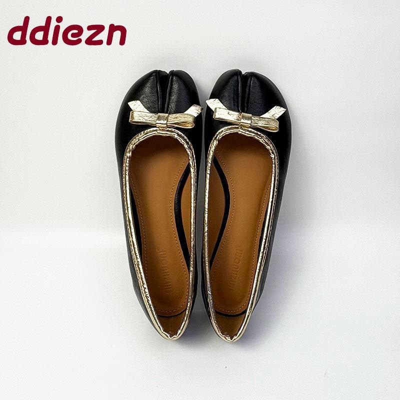 Fashion Female Butterfly-Knot Footwear Flats  Slip On Shoes For Ladies Fashion Strange Toe Women Flats Shallow Shoes Summer Spring