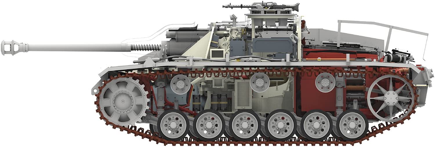 

Ryefield Models German Army III G Late Model with Full Interior Plastic Model RFM5088 Molded Color 1/35 Sturmgeschütz Ausf.