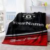 Manchester Customize Your Name Blanket Multi-purpose Personalized Blanket Durable Comfort Suitable for Picnics Chair Seaside Sofa