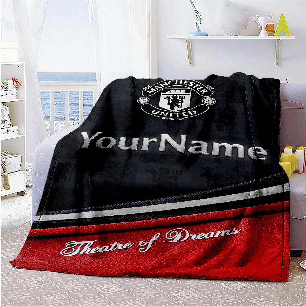 Manchester Customize Your Name Blanket Multi-purpose Personalized Blanket Durable Comfort Suitable for Picnics Chair Seaside Sofa