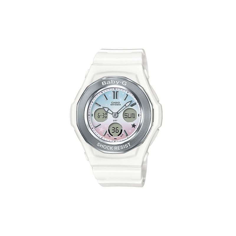 

Casio BABY-G Cute Girl Gradient Star Disk Pure White Watch Quartz Movement Resin Strap Japanese and Korean Watch Women s Watch Blue BGA-100ST-7A2021 синій