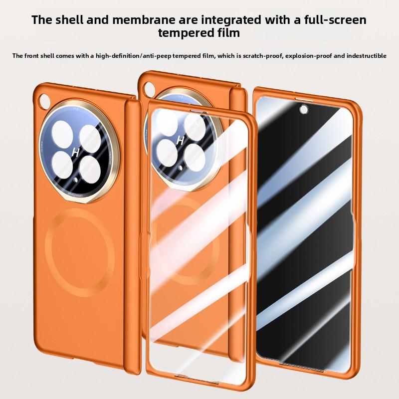 For OPPO Find N6 Case Luxury Hard Skin Magsafe Magnetic Lens Stand Protective Back Cover Case For Find N6 Full Cover Phone Shell