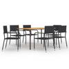 Day and Night - Day and Night Garden Dining Furniture Set 7 Pieces Black PE Rattan