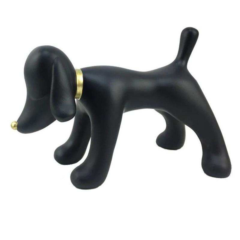 Creative Dog Figurines Art Modern Nordic Miniatures Sculpture Aesthetic Elegant Sculptures Lonesome Dog Figurine Table Decor