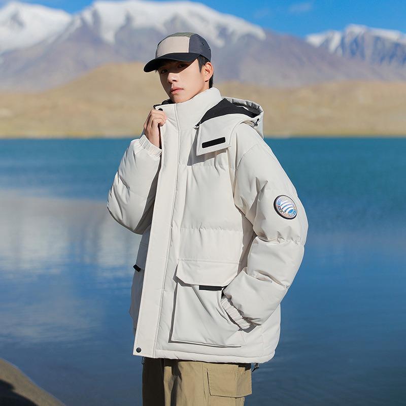 Men's Thickened Hooded Cotton Winter Jacket for Outdoor and Workwear 2025