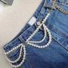 Classical Layered Imitation Pearls Belt Chain Lightweight Design Ideal Gift For Fashion Enthusiasts